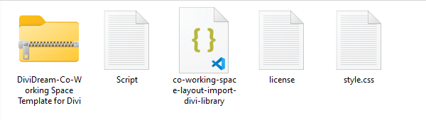 Divi Co-Working Space Template For Divi - Zip Structure