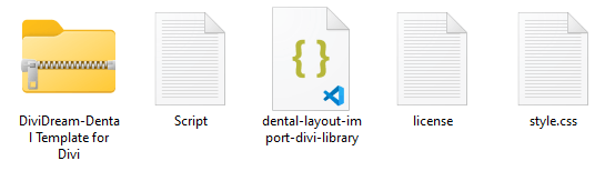 Divi Dental Care Layout-DiviDream-File Structure image