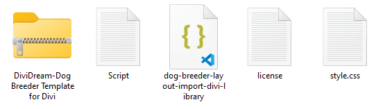 PawsPro Dog Breeder Template for Divi - File Structure