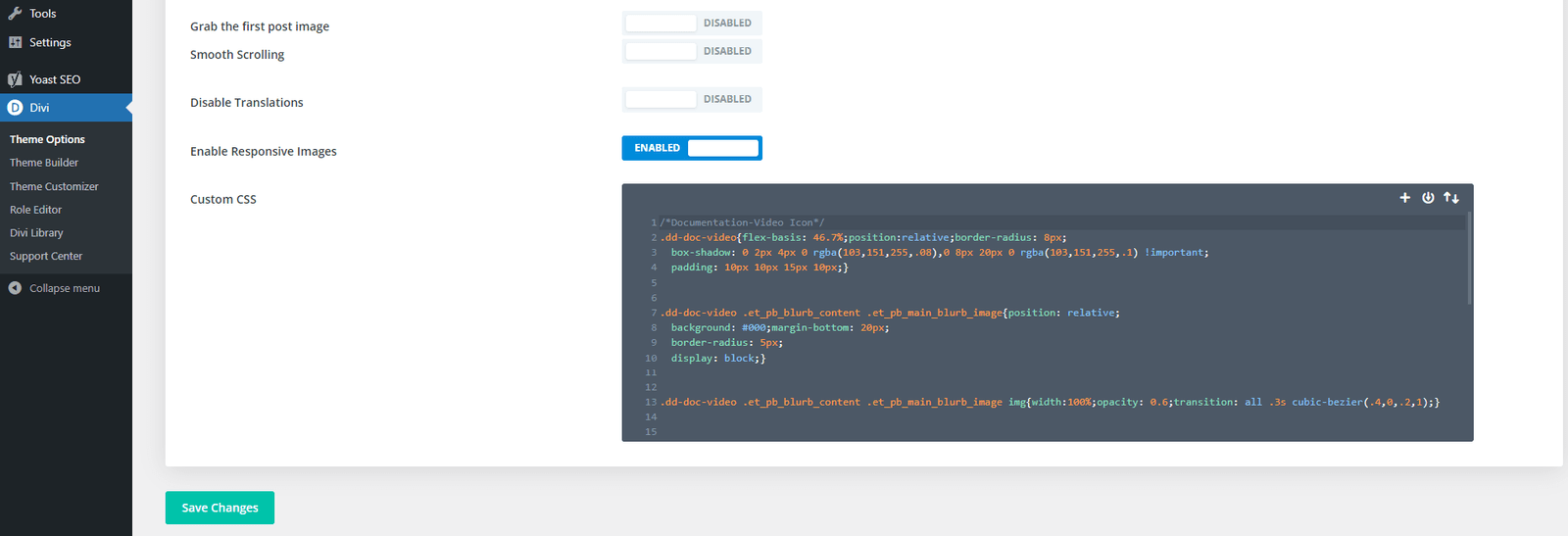 Step 2-Add Custom CSS Code - Install one page Template