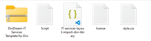 TechEase IT Services Template for Divi - File Structure