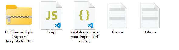 Digital Agency Divi Layout File Structure Image