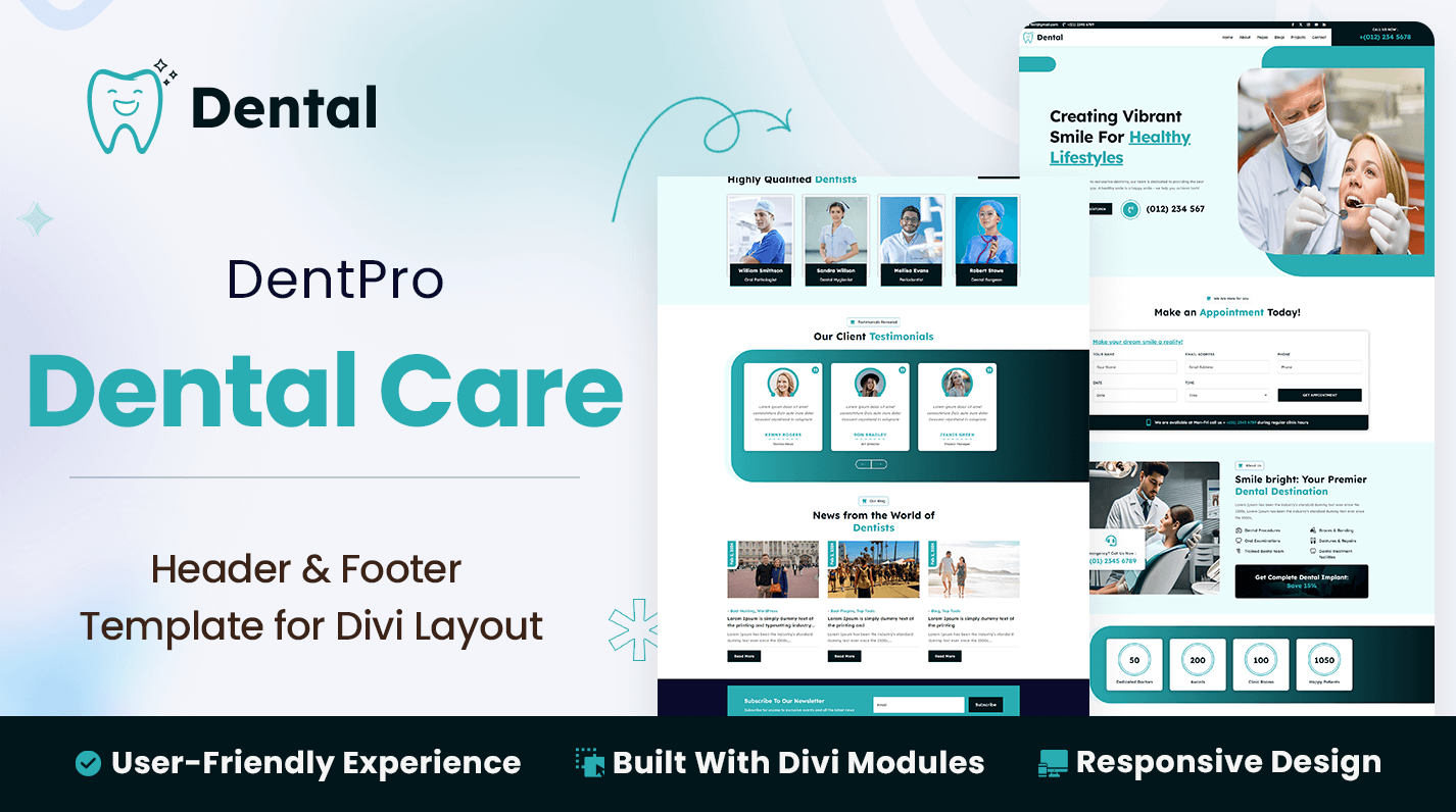 Divi Dental Care Layout-DiviDream-Featured image