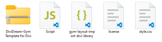 Gym Fitness Divi Layout File Structure Image