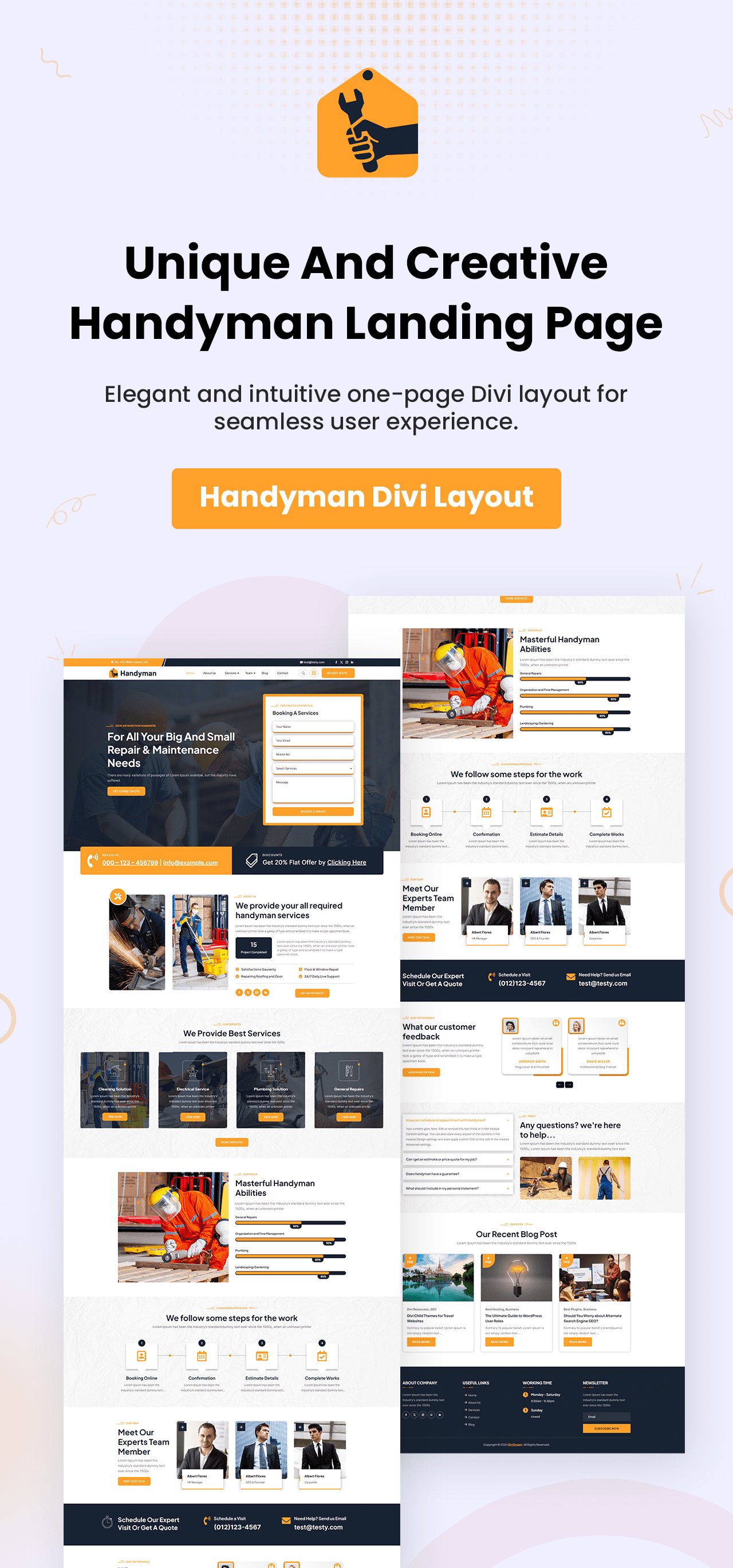 Handyman Services Divi Layout