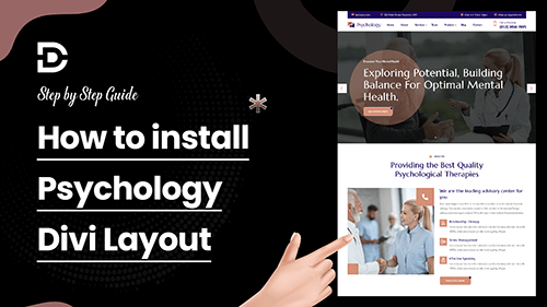 How to install the Psychology Divi layout on your website