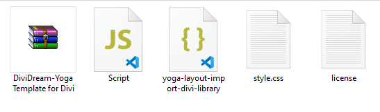 Yoga Divi Layout File Structure Image