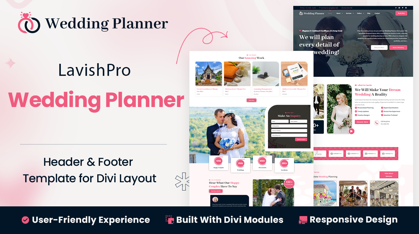 Wedding Planner Divi Layout Featured Image