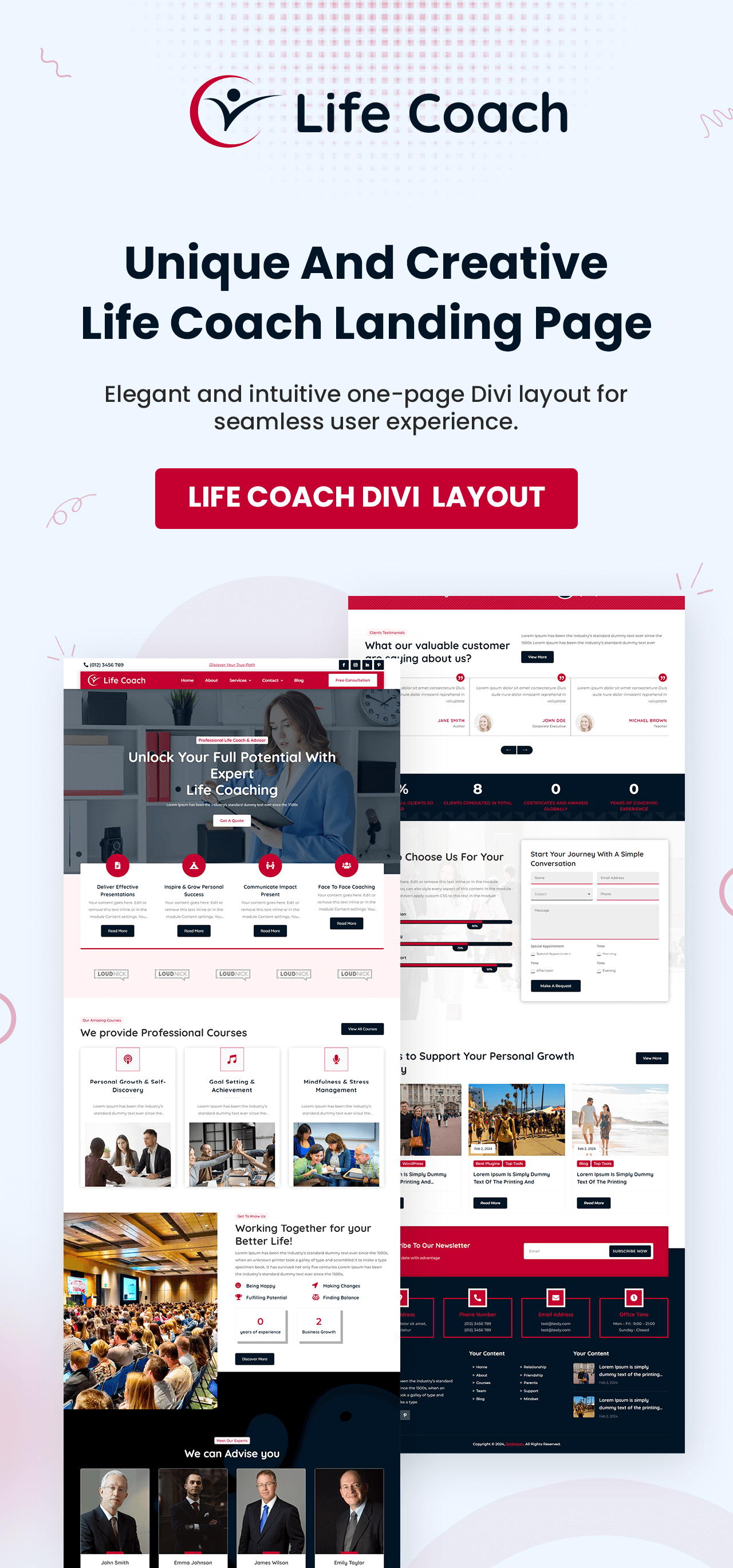 life-coach-web page showcase