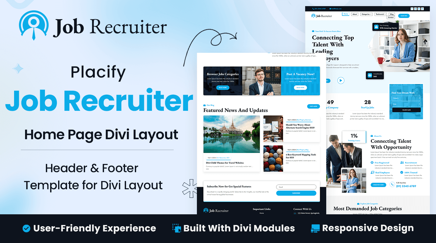 Job Recruiter Divi Layout Featured Image