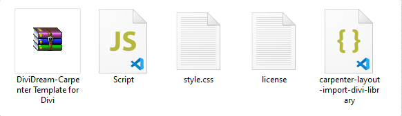 Carpenter Divi Layout File Structure Image
