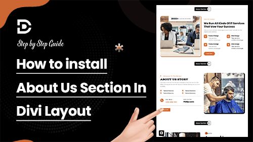 How to Install the About Us Section Divi Layout