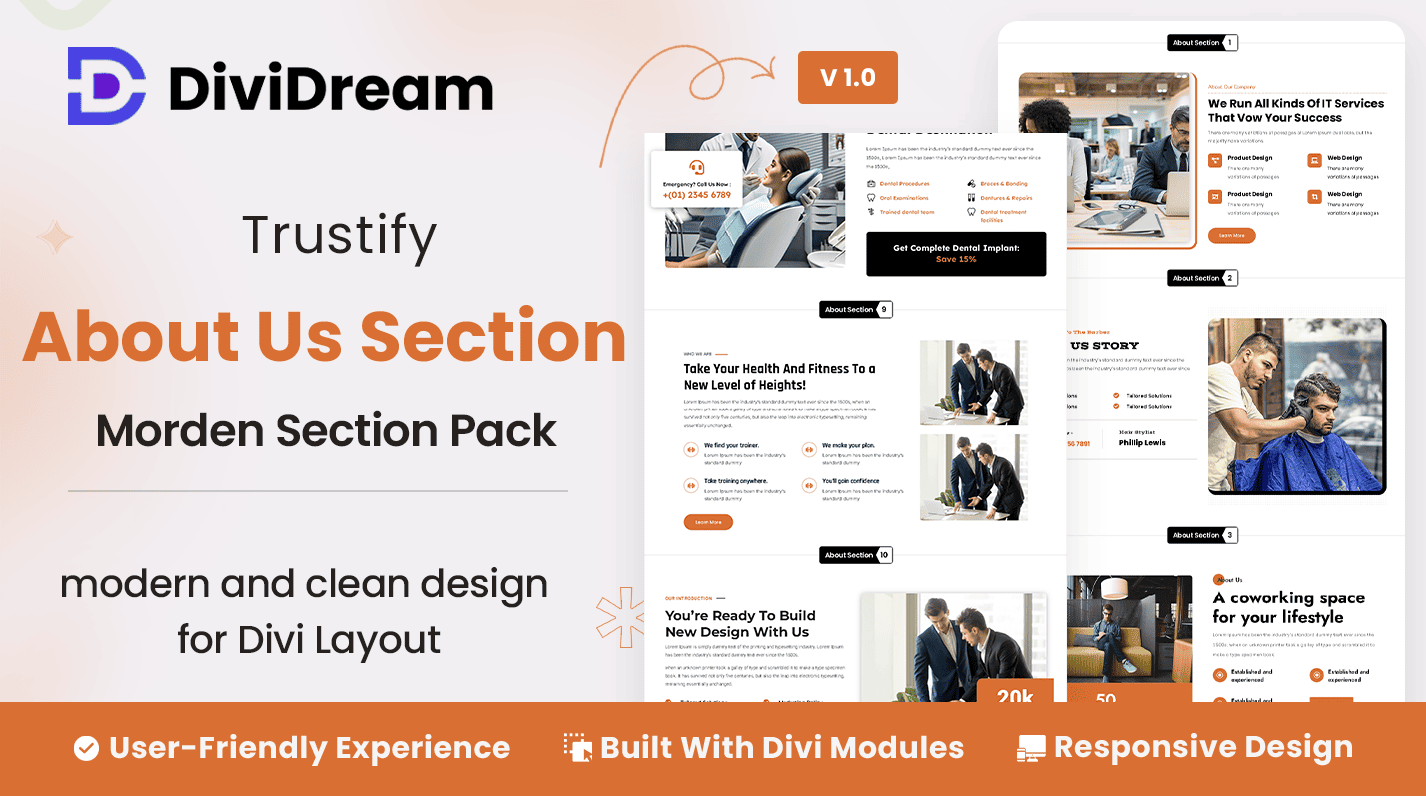 About Us Section Divi Layout Featured Image