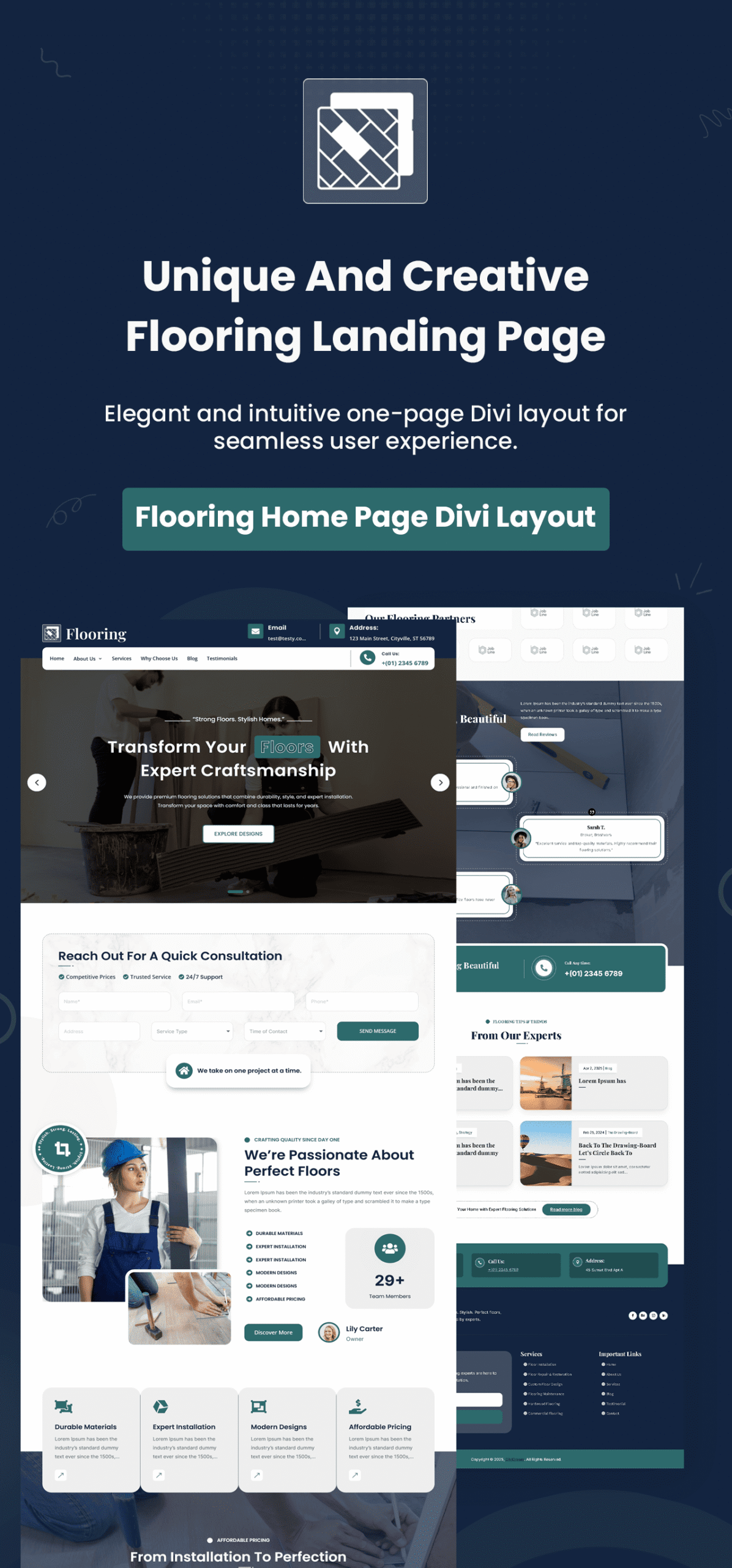 Flooring Divi Layout-Showcase-DiviDream