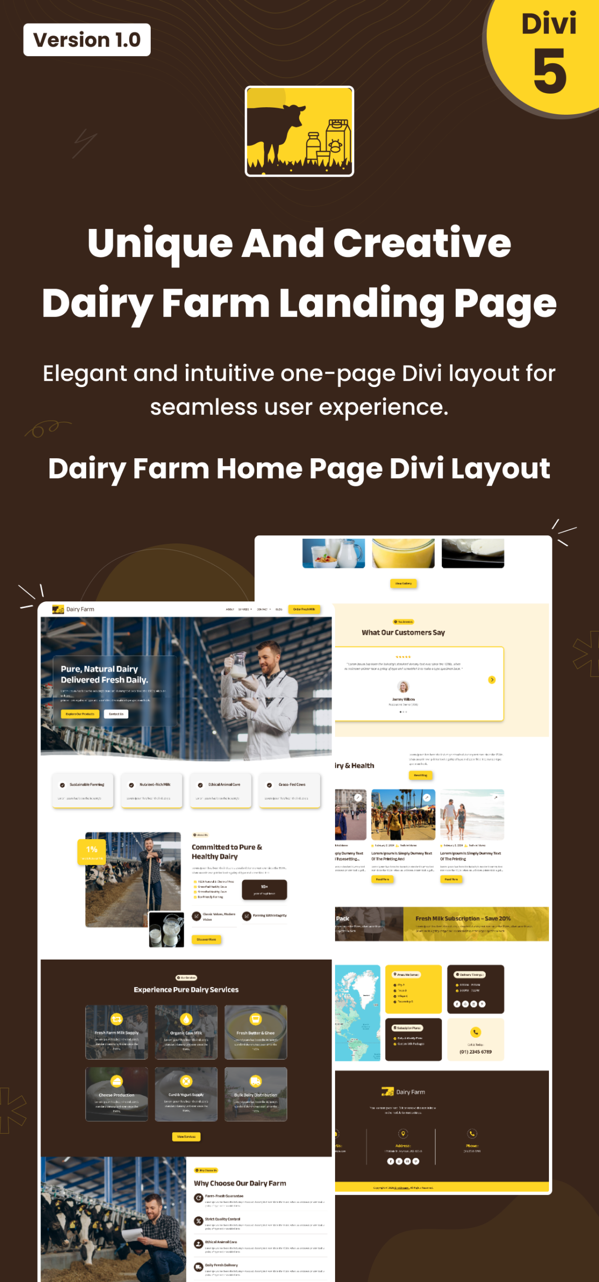 Dairy Farm Divi Layout-Showcase-DiviDream